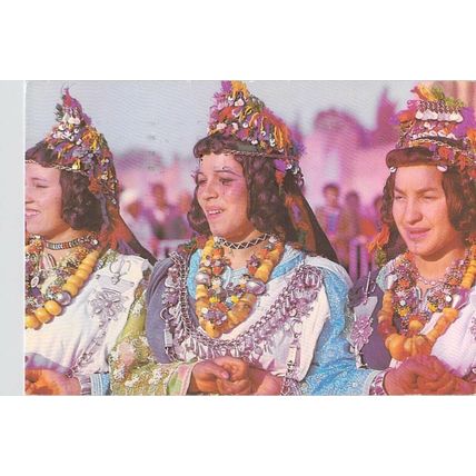 Morocco Traditional Dress postcard posted 1986 VGC