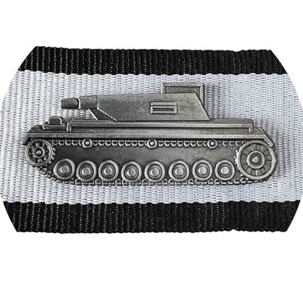 Tank Panzer Sew On Arm Military Badge Black Grey Meta WW2 Beige Black P570