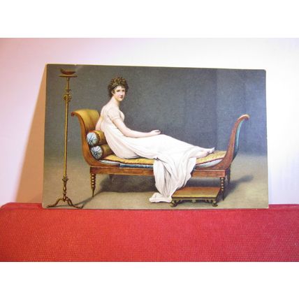 MADAME RECAMIER by Jacques-Louis David unused vintage postcard =