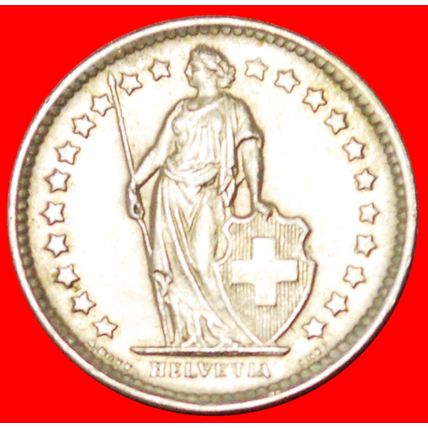 SILVER (1875-1967): SWITZERLAND ★ 1/2 FRANC 1961B!★ LOW START★NO RESERVE