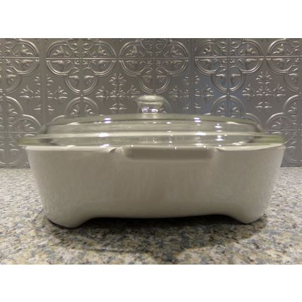 Corning Blue Heartbeat / Radio Wave Brown 'N Sear Microwave Casserole & 4-B Lid