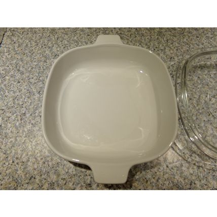 Corning Blue Heartbeat / Radio Wave Brown 'N Sear Microwave Casserole & 4-B Lid