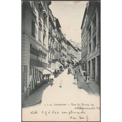 Rue du Bourg, Lausanne, Vaud, 1903 - Jullien Frères CPA
