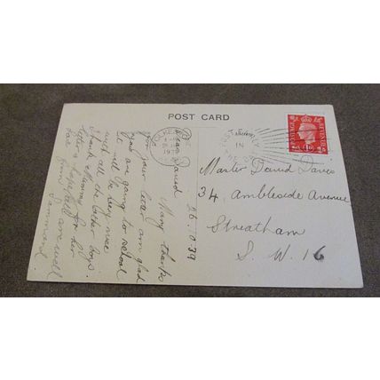 1939 fr Postcard - The Ponds @ The Warren - Folkestone, Kent