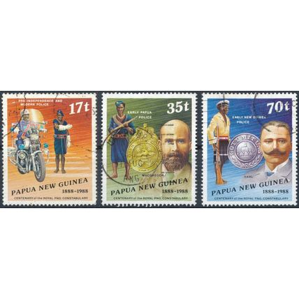 Centenary Royal Constabulary - Papua New Guinea 1988 - F H - SG 571/2 & 574