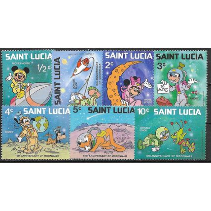 1980 7 different values - MNH (**) - DISNEY
