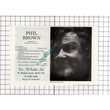 Bernard Brown Actor / Phil Brown Actor - 1986 Advert