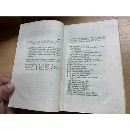 RARE* 1812 "COMPANION OF FESTIVALS & FASTS OF CHURCH OF ENGLAND" BOOK (P5)