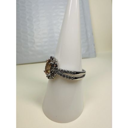 Bomb Party Sz8 Revealed BP Ring Fashion Jewelry RBP Smokey Topaz Rhodium P