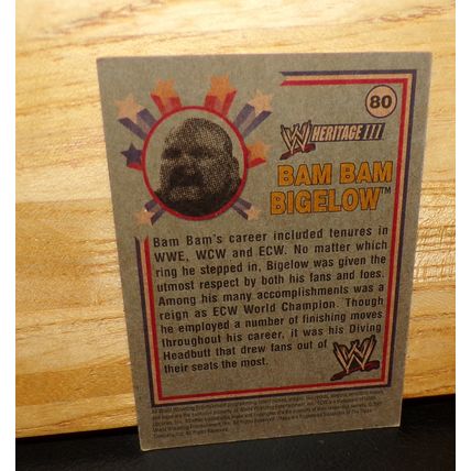 TOPPS HERITAGE III 2007 WWE BAM BAM BIGELOW CARD #80