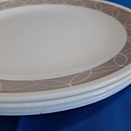 Lot 4 Corelle SAND SKETCH Dinner PLATES 6 3/4 Salad Dessert Livingware Salad