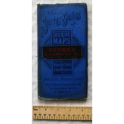 c1915 Bartholomew's linen Survey Series Touring Maps - Keswick Ullswater &c