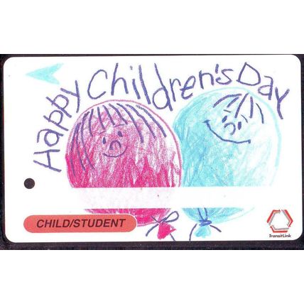Happy Children's Day S'pore TransitLink Train Bus Card
