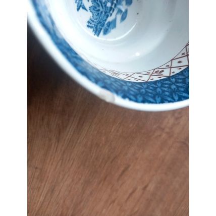 Willow Pattern Milk Jug , Cup and saucers Pottery Blue and White Bundle Lot