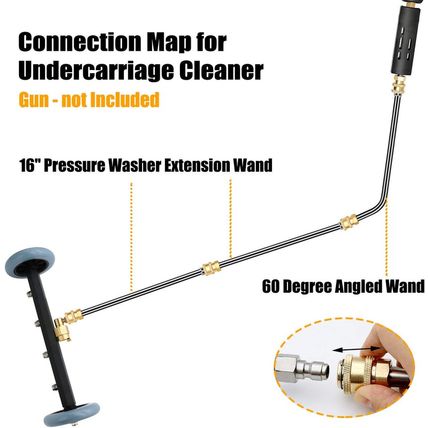 ZALALOVA Pressure Washer Undercarriage Cleaner, 16 Inch Power Washer Surface Cle