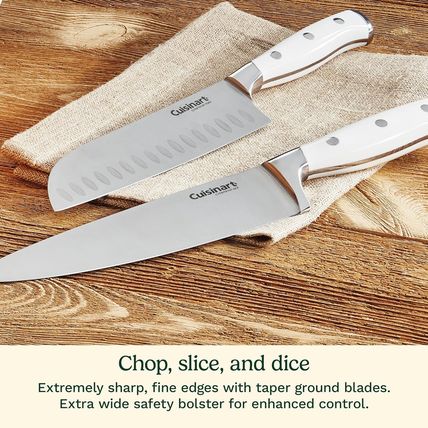 Cuisinart 15-Piece Knife Set with Block, High Carbon Stainless Steel, Forged Tri