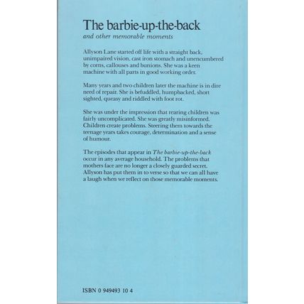 The Barbie Up The Back & Other Memorable Moments by Allyson Lane. Ref: B0895