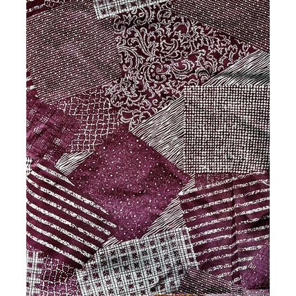 Burnt Maroon faux patchwork Fabric 2 1/4 yard #450