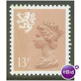 GB 1985 Scotland 13p Pale Chestnut Unmounted Mint SG S39Ea Type II