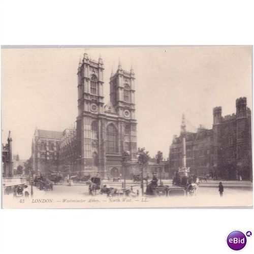london postcard westminster abbey unposted
