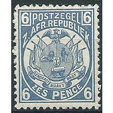Transvaal 1885 SG182 6d Pale Dull Blue Mounted Mint ... .