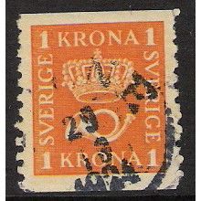 Fa 168 b: 1 Kr. reddish orange or dull orange Defin. Stamp: Crown and Posthorn