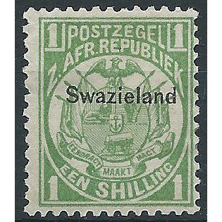 Swaziland 1889 SG3 1/- Green Mounted Mint . ..