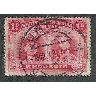 RHO 1910 1d 'BRITISH SOUTH AFRICA COMPANY' FINE USED (EBID50-636)