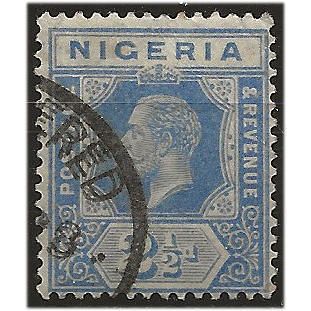 Nigeria 1921 SG21 2 1/2d Bright Blue Fine Used . ..