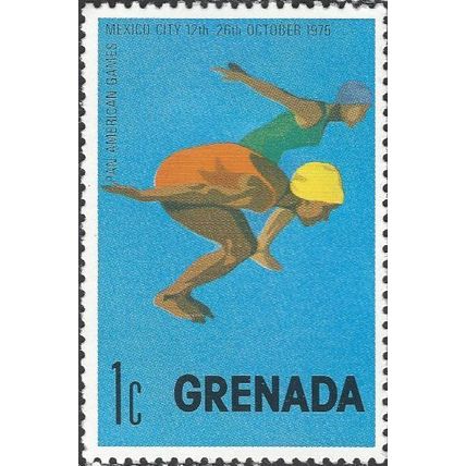 GRENADA, SPORT, Pan American Games, Swimming, blue 1975, 1c