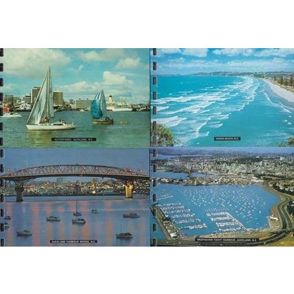 Westhaven Yacht Harbour Waterfront Bridge Orewa Bridge 4x New Zealand Postcard