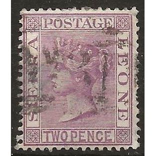 Sierra Leone 1883 SG25 2d Magenta Wmk Crown CA Good/Fine Used . .