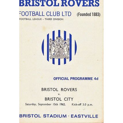BRISTOL ROVERS v BRISTOL CITY LEAGUE DIVISION 3 1962/63