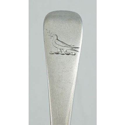 Seven 7" Queen Anne Silver Dessert Spoons, London 1708, Isaac Davenport, 295g.