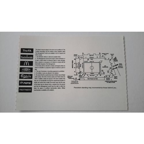 England v Uruguay 2006 International Football Ticket Stub