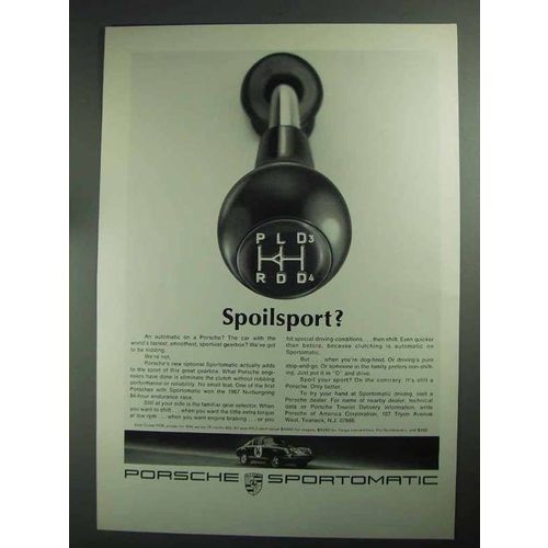 1968 Porsche Car Ad - Sportomatic - Spoilsport?