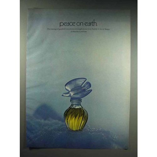 1970 Nina Ricci Peace on Earth Perfume Ad