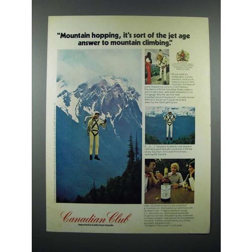 1971 Canadian Club Whisky Ad - Mountain Hopping