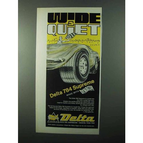 1971 Delta 784 Supreme Tire Ad - Wide & Quiet