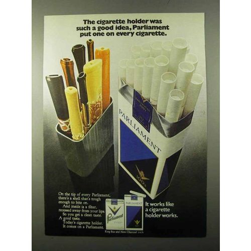 1971 Parliament Cigarettes Ad - Holder Was A Good Idea