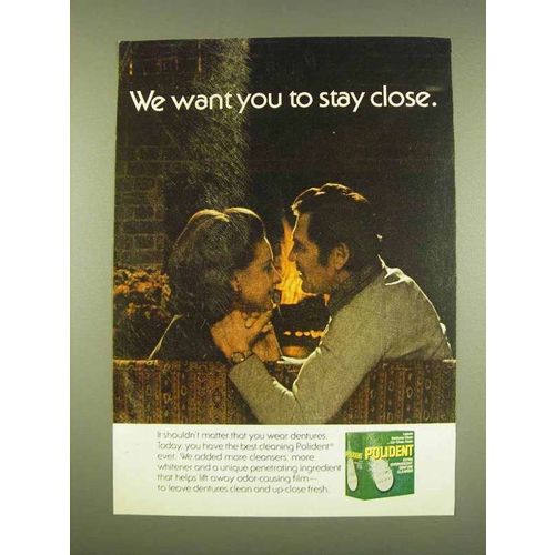 1976 Polident Denture Cleanser Ad - Stay Close