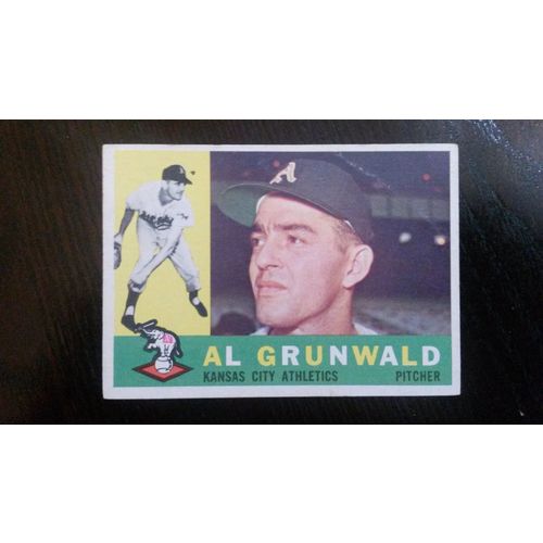 1960 Topps Card # 427 Al Grunwald Good (2) Kansas City Athletics