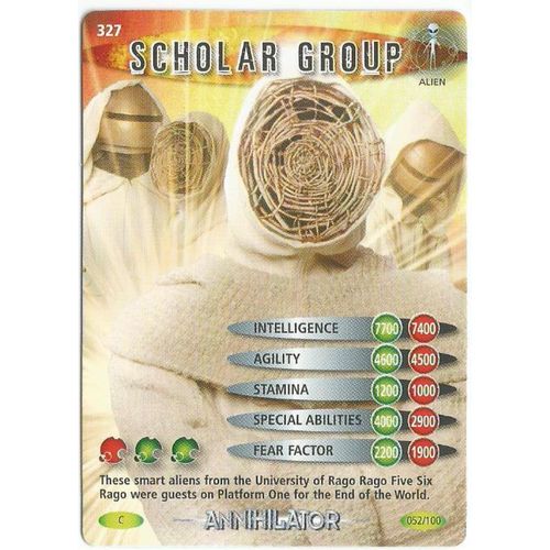 Dr Doctor Who Battles In Time Annihilator #327 Scholar Group