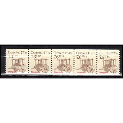 2255 7.6c Carreta Very Fine MNH Dry Gum PNC 1/5 X2956