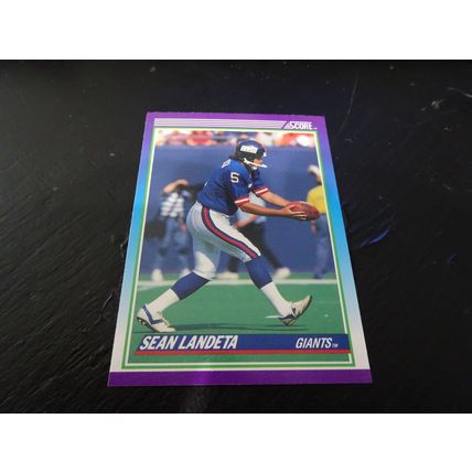 1990 Score Football Card # 175 Sean Landeta Excellent-Mint (6) New York Giants