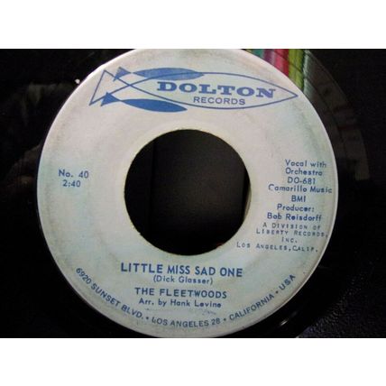 The Fleetwoods-Tragedy / Little Miss Sad One-45rpm-1967-VG+