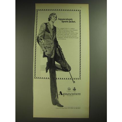 1974 Aquascutum Sports Jacket Advertisement
