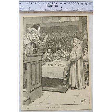 Vintage engraving: Trial of Buckingham