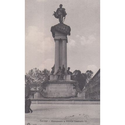 Torino Monumento A Vittorio Emanuele II Antique Italian 3x Postcard