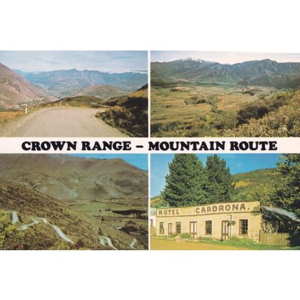 Queenstown Crown Range Mountain Route Wanaka New Zealand Postcard